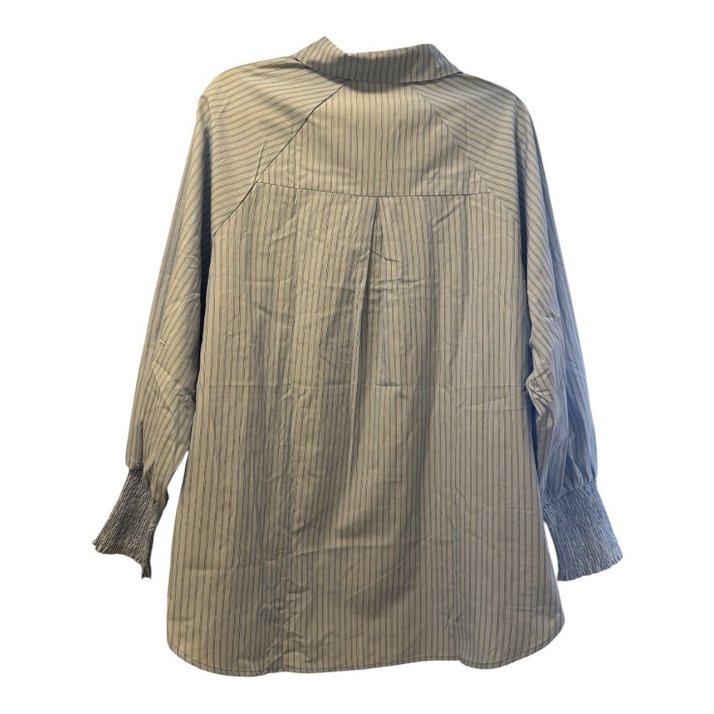 Striped Button-Up Blouse - Picture 4 of 11